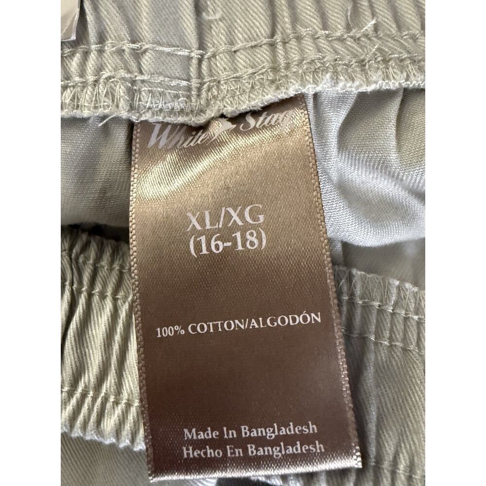 White Stag Women XL Beige Pull On Shorts Elastic Waist Casual Cotton NWOT Flawed - Picture 7 of 8